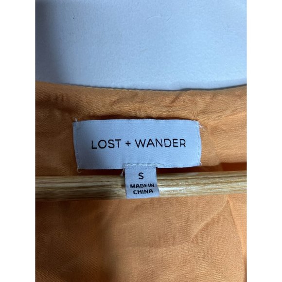 Lost + Wander Small Orange Green Pastel Floral Dress - Picture 5 of 11